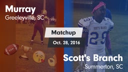 Matchup: Murray vs. Scott's Branch  2016