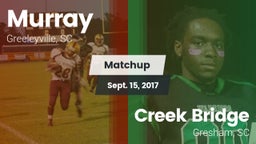 Matchup: Murray vs. Creek Bridge  2017