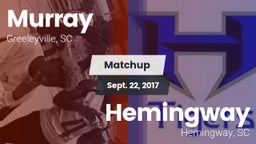 Matchup: Murray vs. Hemingway  2017