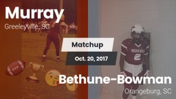 Matchup: Murray vs. Bethune-Bowman  2017