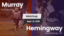 Matchup: Murray vs. Hemingway  2018