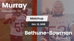 Matchup: Murray vs. Bethune-Bowman  2018