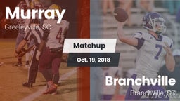 Matchup: Murray vs. Branchville  2018