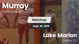 Matchup: Murray vs. Lake Marion  2019