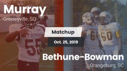 Matchup: Murray vs. Bethune-Bowman  2019