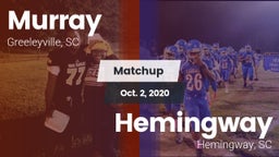 Matchup: Murray vs. Hemingway  2020