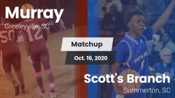 Matchup: Murray vs. Scott's Branch  2020