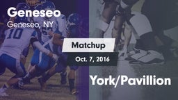 Matchup: Geneseo vs. York/Pavillion 2016