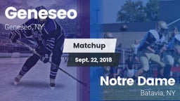 Matchup: Geneseo vs. Notre Dame  2018