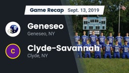 Recap: Geneseo  vs. Clyde-Savannah  2019