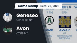 Recap: Geneseo  vs. Avon  2023