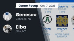 Recap: Geneseo  vs. Elba  2023