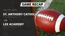 Recap: St. Anthony Catholic  vs. Lee Academy  2016