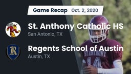 Recap: St. Anthony Catholic HS vs. Regents School of Austin 2020