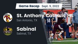 Recap: St. Anthony Catholic HS vs. Sabinal  2022