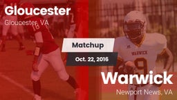 Matchup: Gloucester vs. Warwick  2016