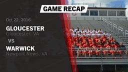 Recap: Gloucester  vs. Warwick  2016