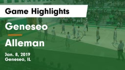Geneseo  vs Alleman Game Highlights - Jan. 8, 2019