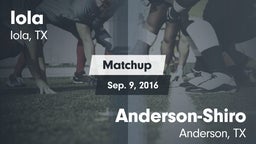 Matchup: Iola vs. Anderson-Shiro  2016