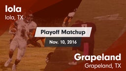 Matchup: Iola vs. Grapeland  2016