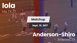 Matchup: Iola vs. Anderson-Shiro  2017