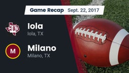 Recap: Iola  vs. Milano  2017