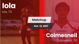 Matchup: Iola vs. Colmesneil  2017