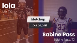 Matchup: Iola vs. Sabine Pass  2017