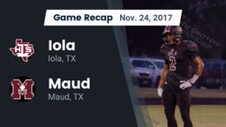 Recap: Iola  vs. Maud  2017