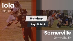 Matchup: Iola vs. Somerville  2018