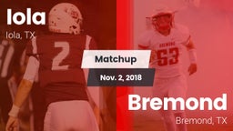 Matchup: Iola vs. Bremond  2018