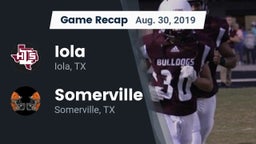 Recap: Iola  vs. Somerville  2019