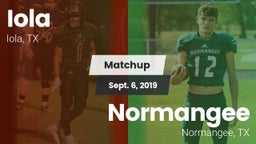 Matchup: Iola vs. Normangee  2019