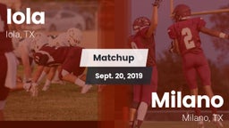 Matchup: Iola vs. Milano  2019