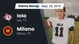 Recap: Iola  vs. Milano  2019