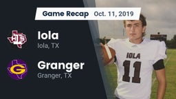 Recap: Iola  vs. Granger  2019