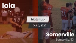 Matchup: Iola vs. Somerville  2020