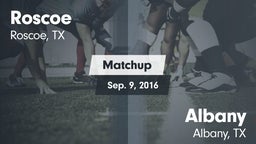 Matchup: Roscoe vs. Albany  2016