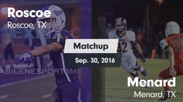 Matchup: Roscoe vs. Menard  2016