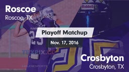 Matchup: Roscoe vs. Crosbyton  2016