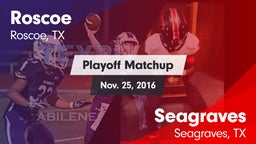 Matchup: Roscoe vs. Seagraves  2016