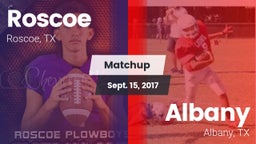Matchup: Roscoe vs. Albany  2017