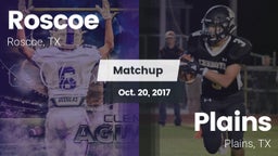 Matchup: Roscoe vs. Plains  2017