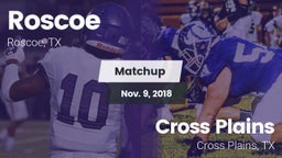 Matchup: Roscoe vs. Cross Plains  2018