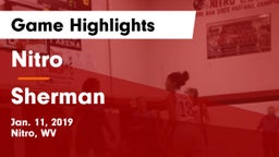 Nitro  vs Sherman  Game Highlights - Jan. 11, 2019