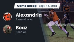 Recap: Alexandria  vs. Boaz  2018