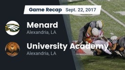 Recap: Menard  vs. University Academy 2017