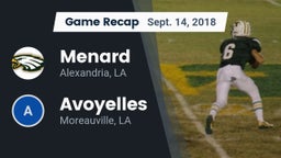 Recap: Menard  vs. Avoyelles  2018