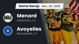 Recap: Menard  vs. Avoyelles  2020