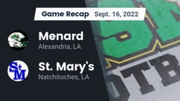 Recap: Menard  vs. St. Mary's  2022